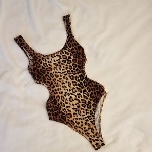 Forever21 Leopard print bodysuit